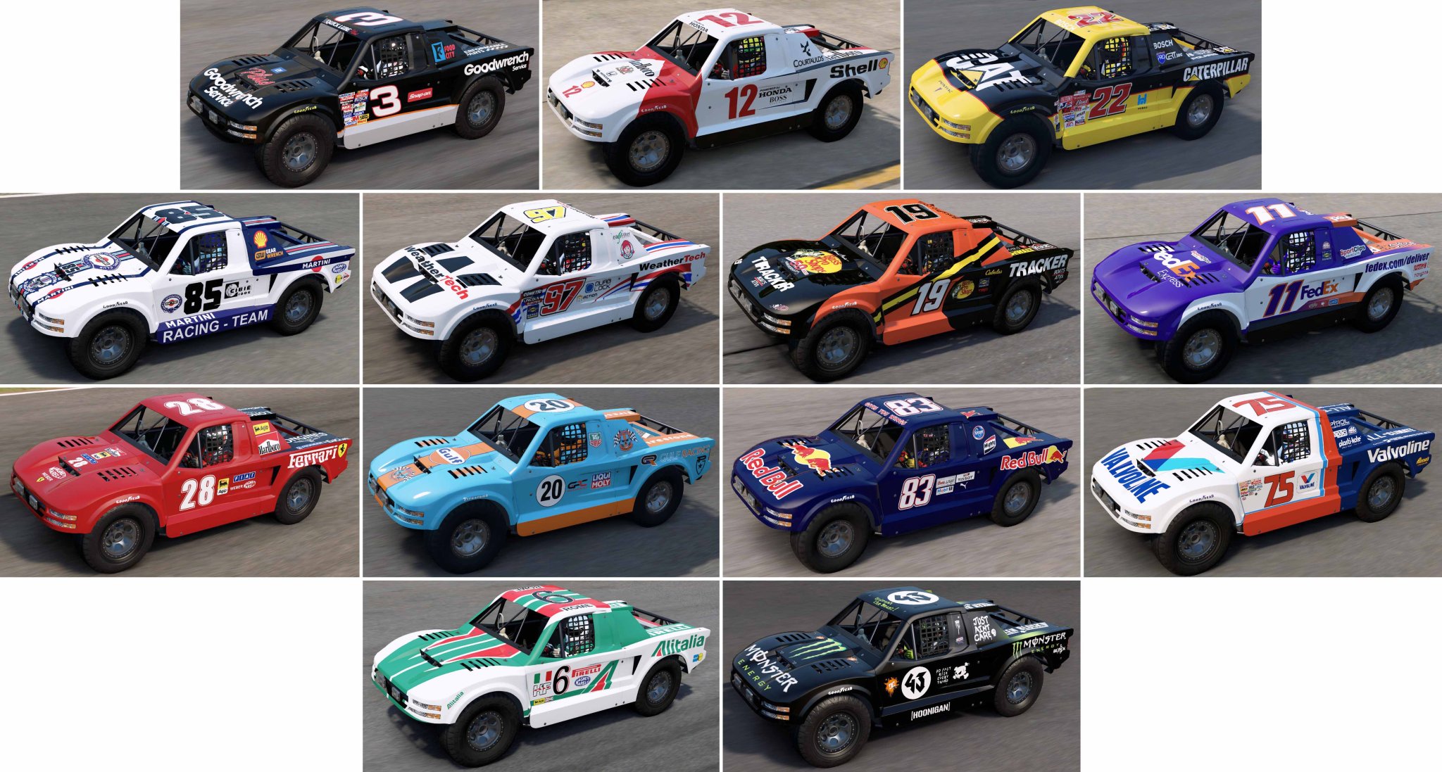 Super Trophy Trucks – Livery Variety Pack
