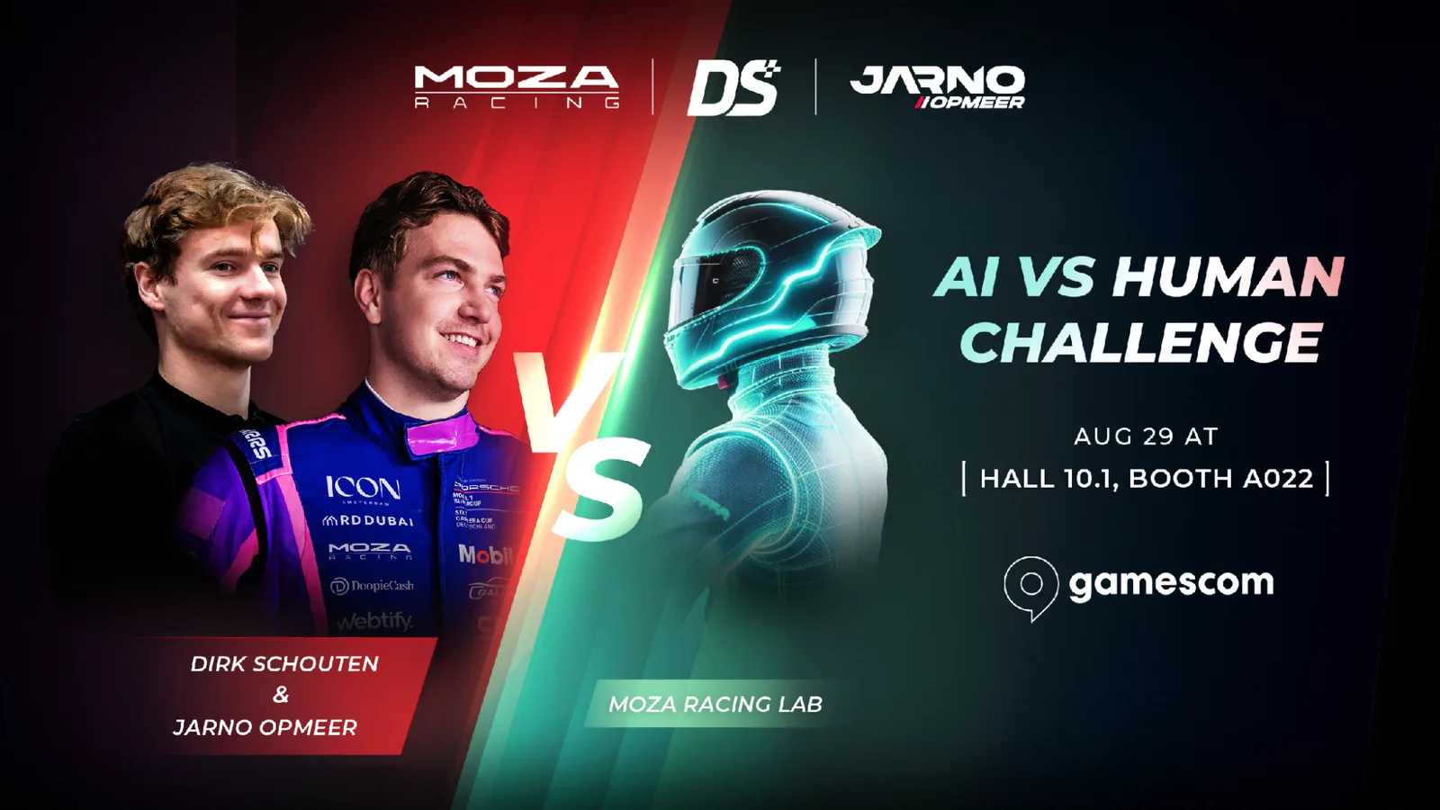 MOZA AI Coach: the AI that moves your wheel, and the duel against Jarno Opmeer at Gamescom